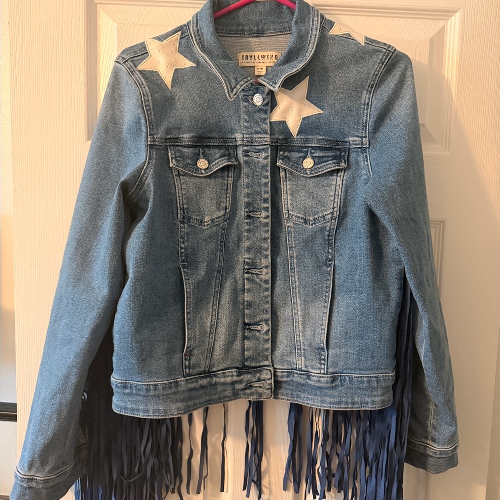 Idyllwind Blue Denim Stars and Fringe Jean Jacket - Picture 4 of 14